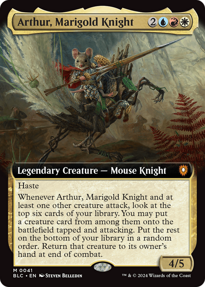 Arthur, Marigold Knight (Extended Art) [Bloomburrow Commander] Magic: The Gathering