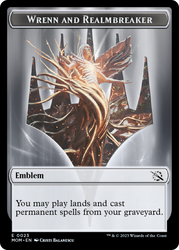 Elemental (9) // Wrenn and Realmbreaker Emblem Double-Sided Token [March of the Machine Tokens] Magic: The Gathering