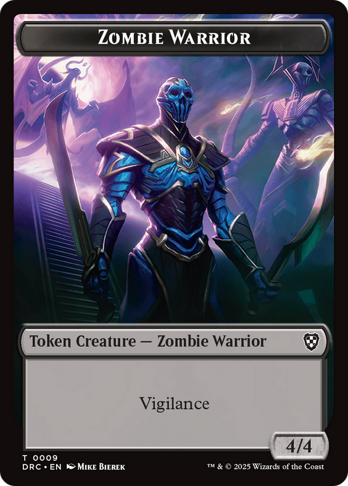 Zombie Army // Zombie Warrior Double-Sided Token [Aetherdrift Tokens] Magic: The Gathering