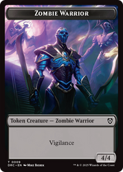 Zombie Army // Zombie Warrior Double-Sided Token [Aetherdrift Tokens] Magic: The Gathering