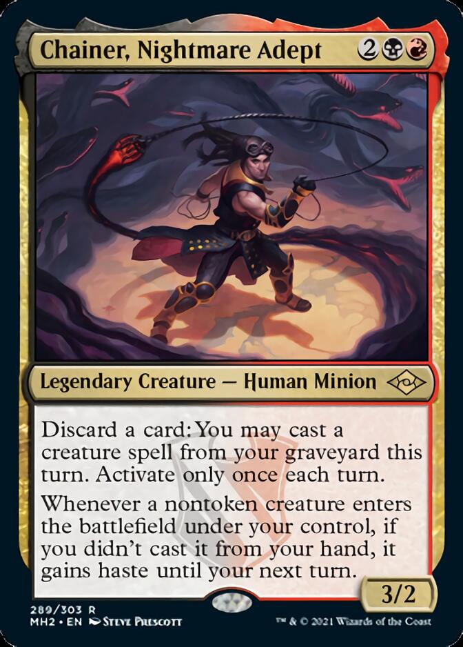 Chainer, Nightmare Adept (Foil Etched) [Modern Horizons 2] Magic: The Gathering