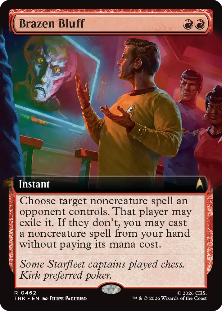 Brazen Bluff (Extended Art) [Star Trek] Magic: The Gathering