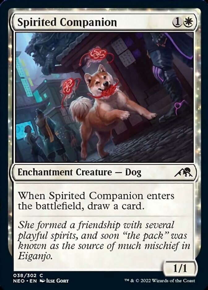 Spirited Companion [Kamigawa: Neon Dynasty] Magic: The Gathering