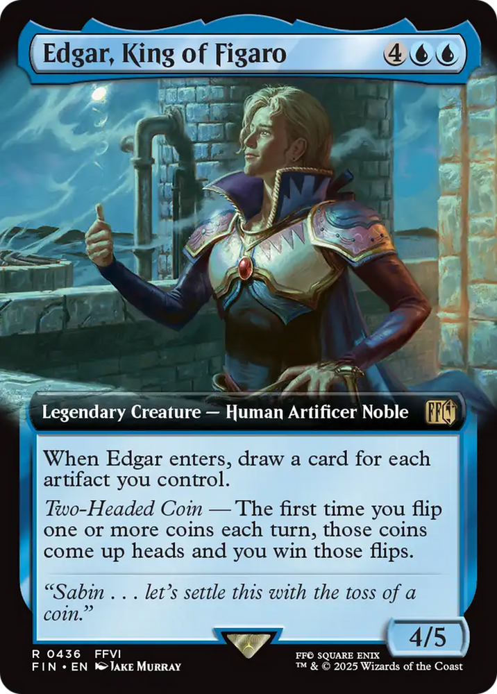 Edgar, King of Figaro (Extended Art) [FINAL FANTASY] Magic: The Gathering
