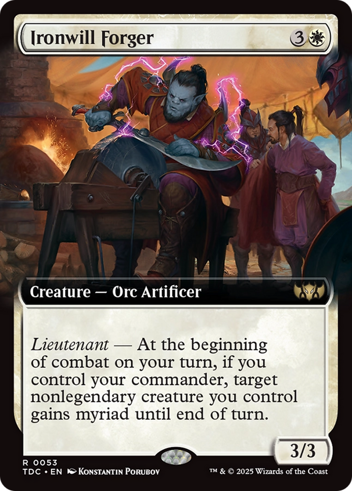 Ironwill Forger (Extended Art) [Tarkir: Dragonstorm Commander] Magic: The Gathering