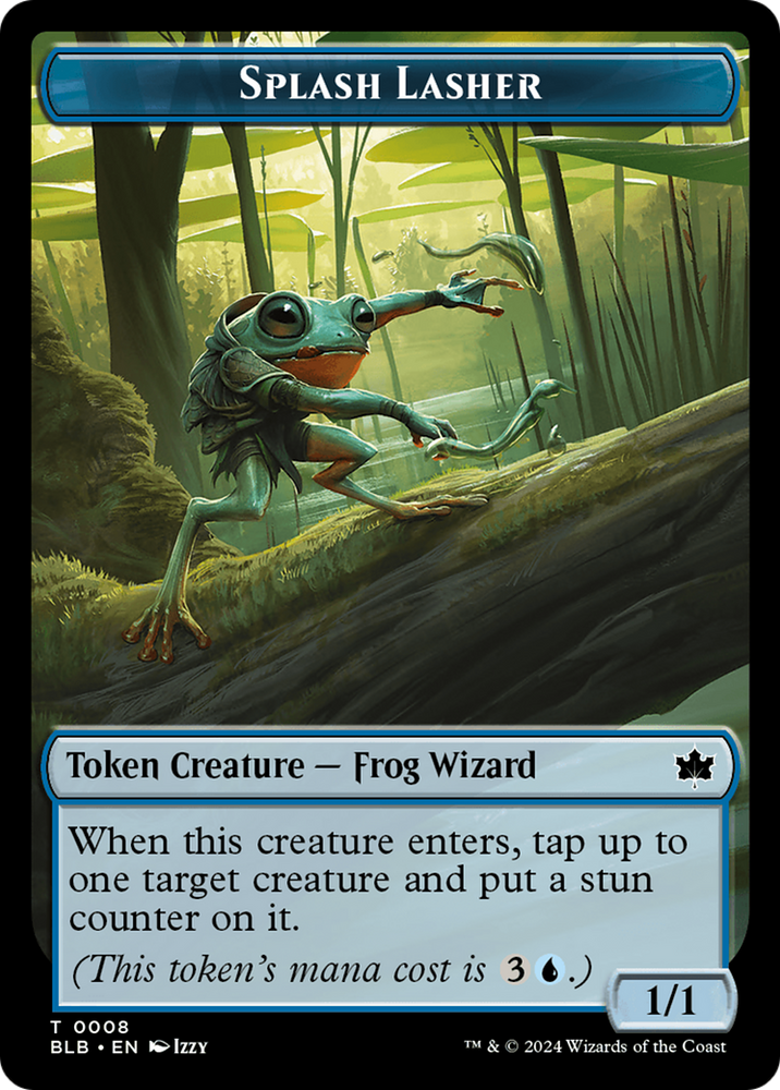 Splash Lasher Token [Bloomburrow Tokens] Magic: The Gathering