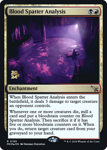 Blood Spatter Analysis [Murders at Karlov Manor Prerelease Promos] Magic: The Gathering