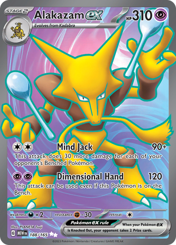 Alakazam ex (188/165) [Scarlet & Violet 151] Pokémon
