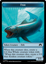 Eldrazi Spawn // Fish Double-Sided Token [Modern Horizons 3 Tokens] Magic: The Gathering