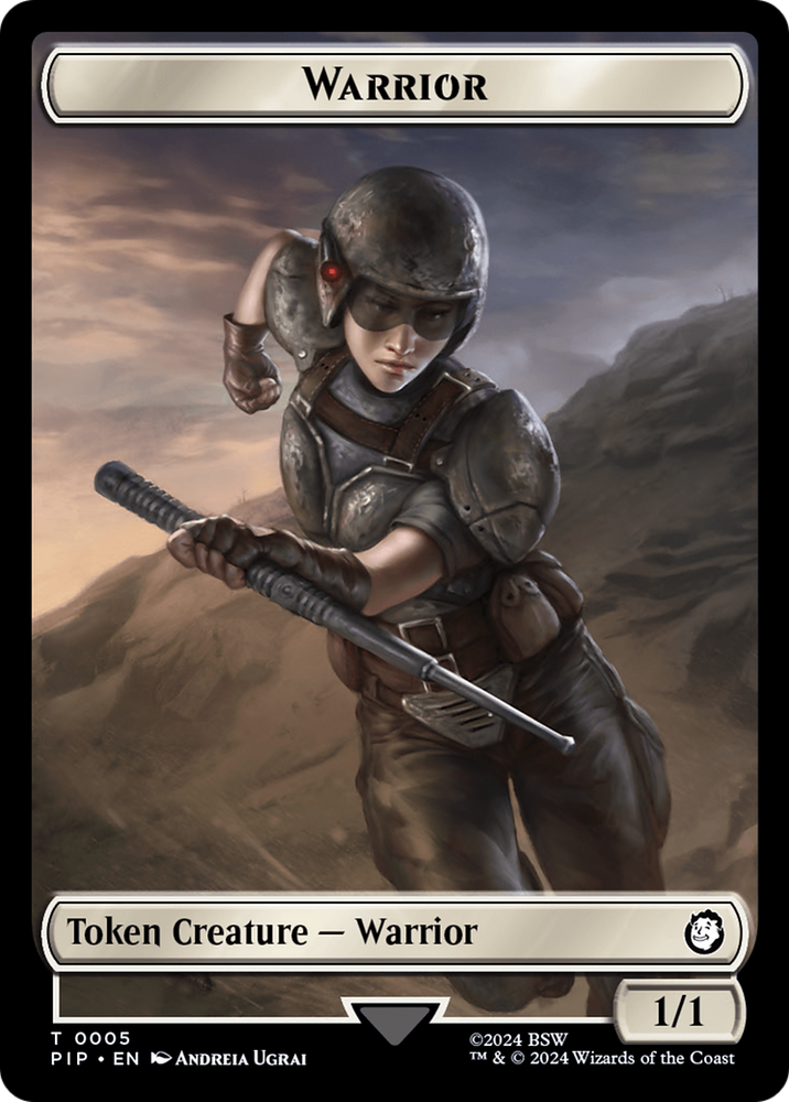 Energy Reserve // Warrior Double-Sided Token [Fallout Tokens] Magic: The Gathering