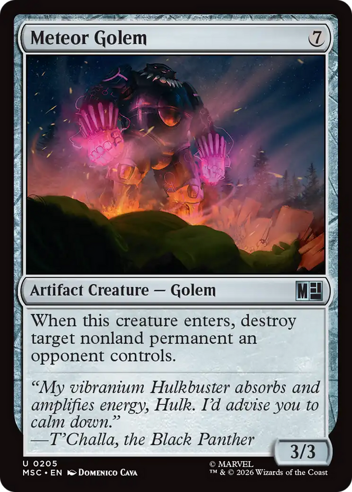 Meteor Golem (Surge Foil) [Marvel Super Heroes Commander] Magic: The Gathering
