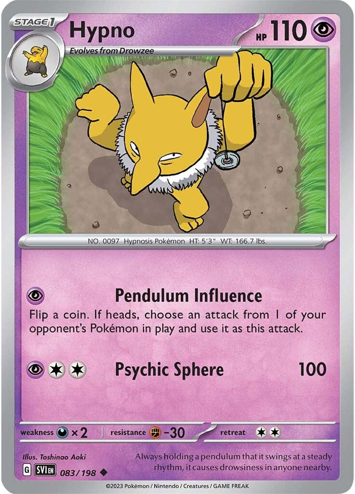 Hypno (083/198) [Scarlet & Violet: Base Set] Pokémon