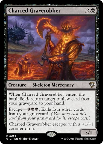 Charred Graverobber [Outlaws of Thunder Junction Commander] Magic: The Gathering