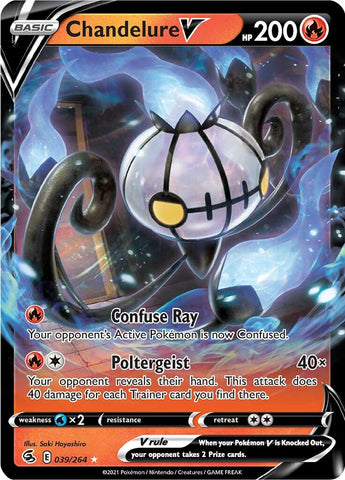 Chandelure V (039/264) [Sword & Shield: Fusion Strike] Pokémon