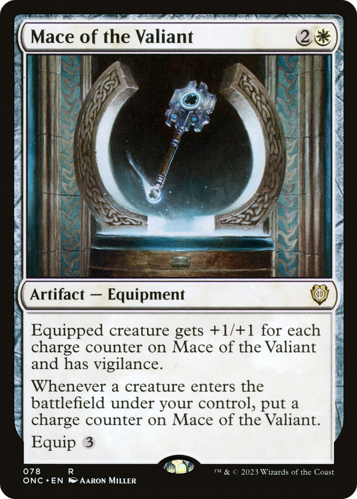 Mace of the Valiant [Phyrexia: All Will Be One Commander] Magic: The Gathering