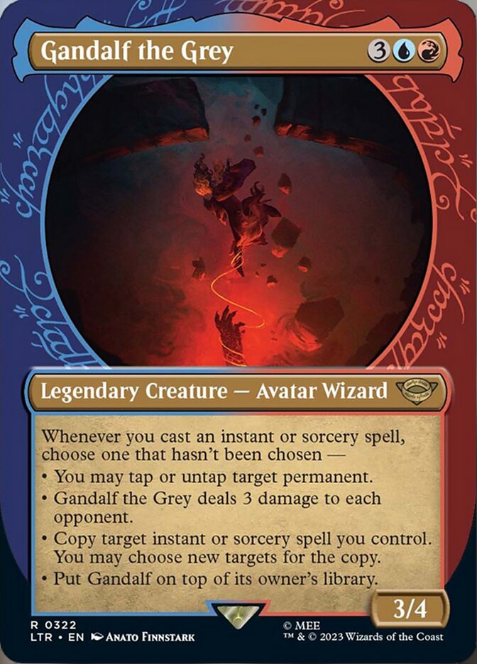 Gandalf the Grey (Showcase Ring Frame) [The Lord of the Rings: Tales of Middle-Earth] Magic: The Gathering
