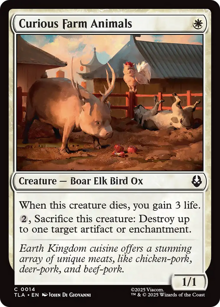 Curious Farm Animals [Avatar: The Last Airbender] Magic: The Gathering