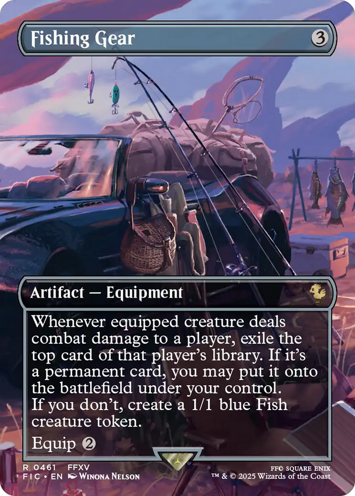 Fishing Gear (Borderless) [FINAL FANTASY Commander] Magic: The Gathering