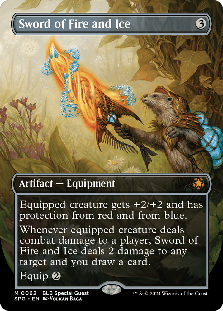 Sword of Fire and Ice (Borderless) [Bloomburrow Special Guests] Magic: The Gathering
