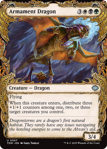 Armament Dragon (Showcase) [Tarkir: Dragonstorm] Magic: The Gathering
