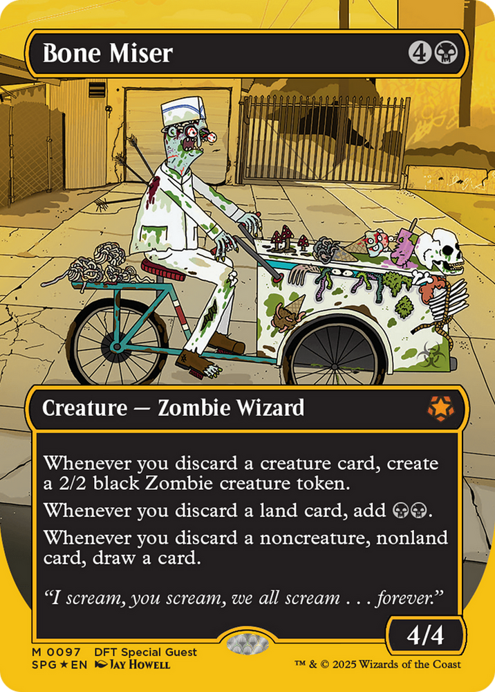 Bone Miser (Borderless) (First-Place Foil) [Aetherdrift Special Guests] Magic: The Gathering