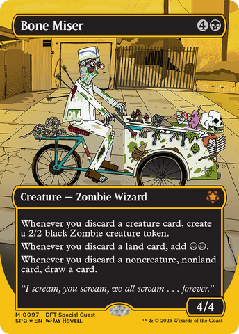 Bone Miser (Borderless) (First-Place Foil) [Aetherdrift Special Guests] Magic: The Gathering
