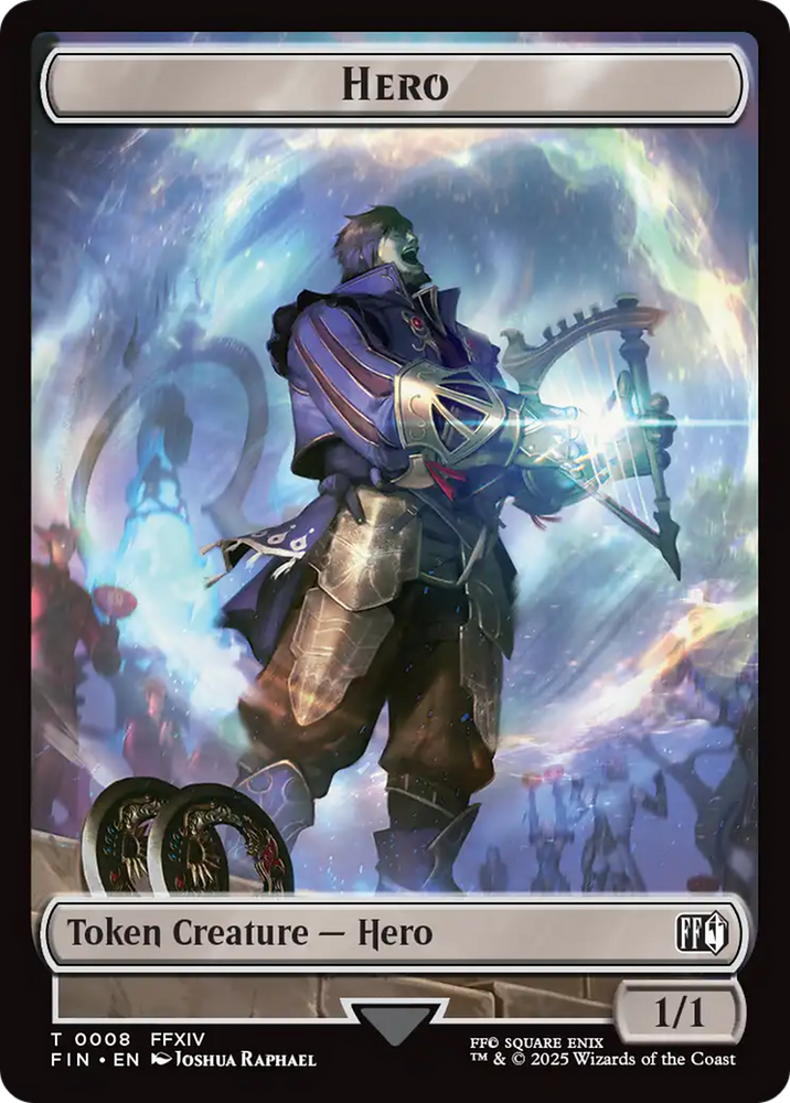 Human Soldier // Hero (0008) Double-Sided Token [FINAL FANTASY Commander Tokens] Magic: The Gathering