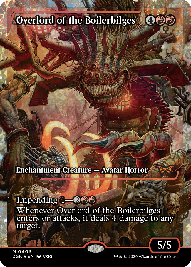 Overlord of the Boilerbilges (Japan Showcase Fracture Foil) [Duskmourn: House of Horror] Magic: The Gathering