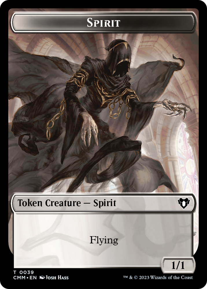 Spirit (0039) // Bird Illusion Double-Sided Token [Commander Masters Tokens] Magic: The Gathering