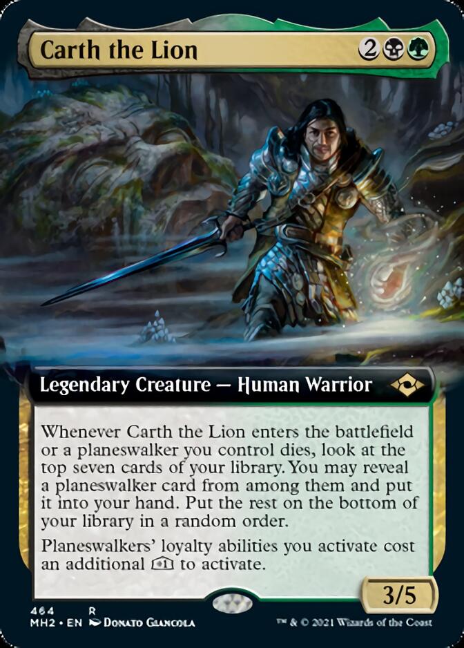 Carth the Lion (Extended Art) [Modern Horizons 2] Magic: The Gathering