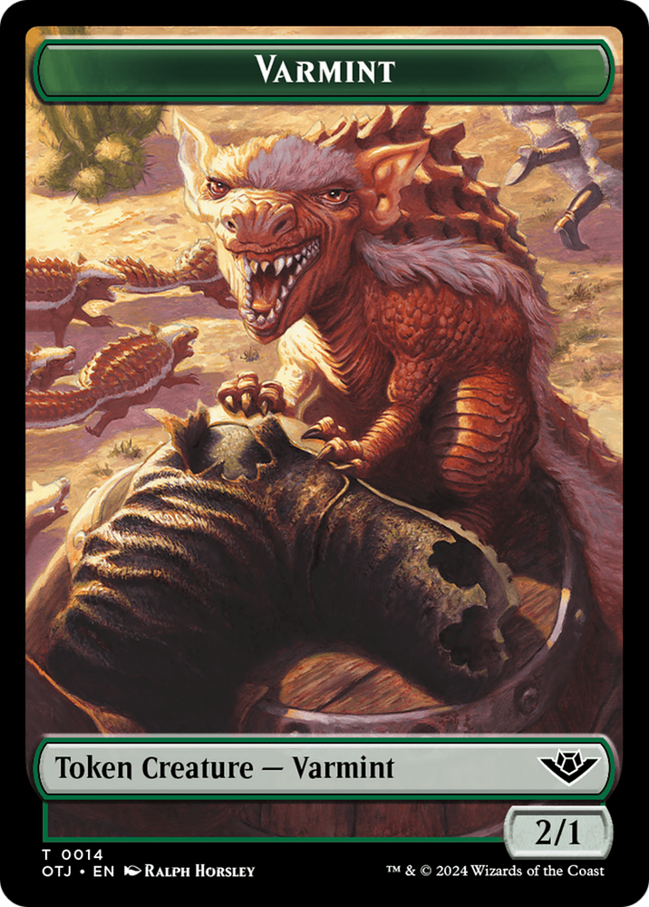 Varmint // Plot Double-Sided Token [Outlaws of Thunder Junction Tokens] Magic: The Gathering