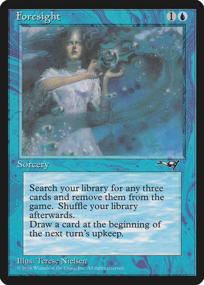 Foresight (Bubble Swirl) [Alliances] Magic: The Gathering