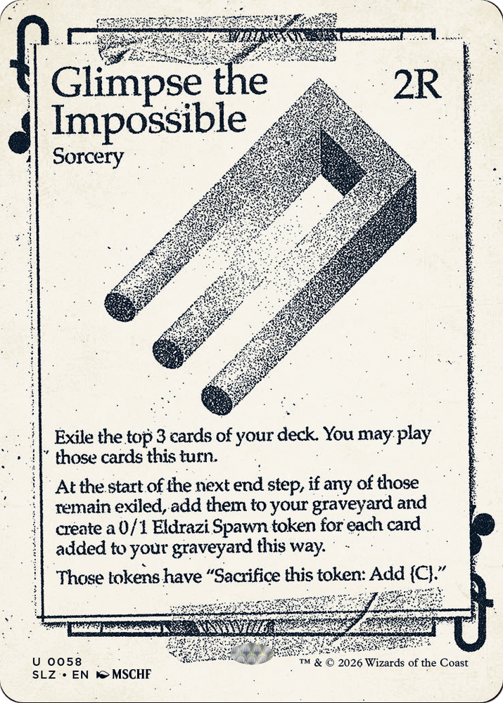 Glimpse the Impossible (0058) [Secret Lair x MSCHF: The Zeta Set] Magic: The Gathering