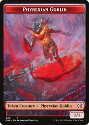 Phyrexian Goblin Token [Phyrexia: All Will Be One Tokens] Magic: The Gathering
