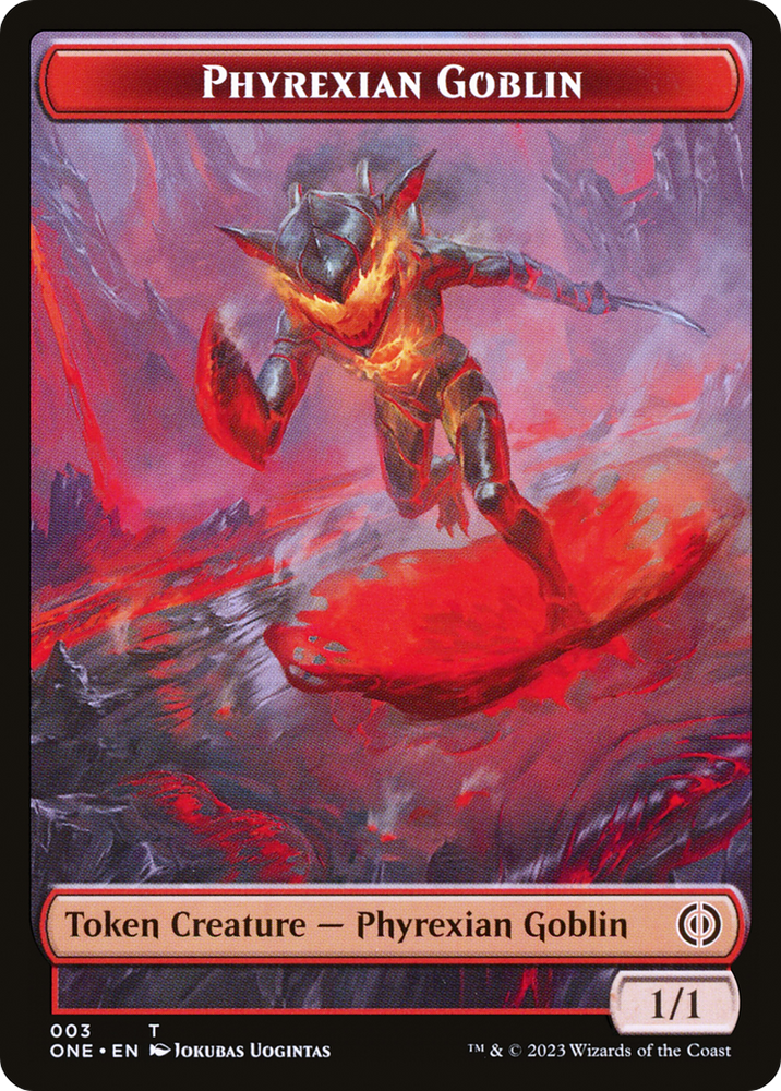 Phyrexian Goblin // Samurai Double-Sided Token [Phyrexia: All Will Be One Tokens] Magic: The Gathering