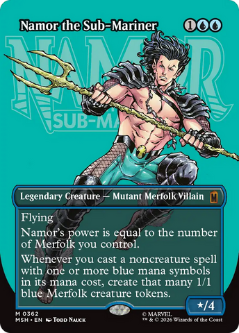 Namor the Sub-Mariner (Borderless) [Marvel Super Heroes] Magic: The Gathering