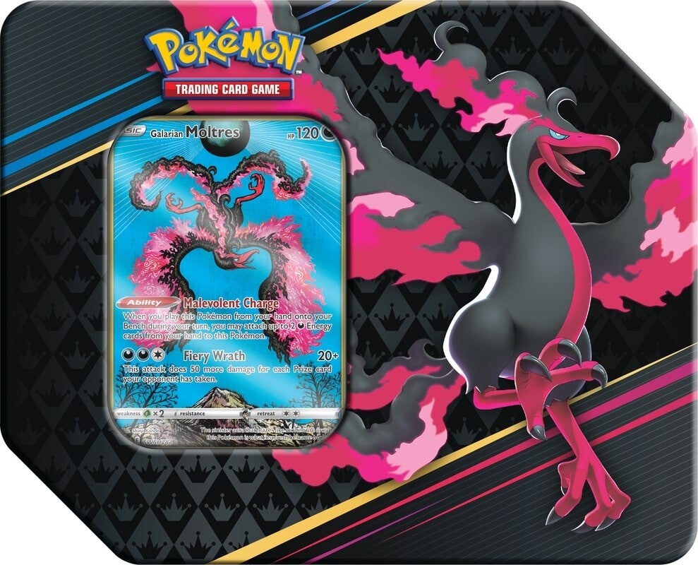 Sword & Shield: Crown Zenith - Tin (Galarian Moltres) Pokémon