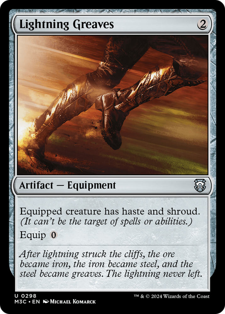 Lightning Greaves (Ripple Foil) [Modern Horizons 3 Commander] Magic: The Gathering
