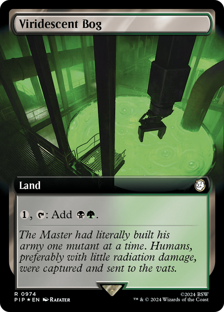 Viridescent Bog (Extended Art) (Surge Foil) [Fallout] Magic: The Gathering