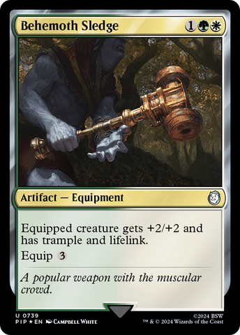 Behemoth Sledge (Surge Foil) [Fallout] Magic: The Gathering