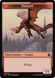 Dragon (0009) // Treasure Double-Sided Token [Foundations Commander Tokens] Magic: The Gathering
