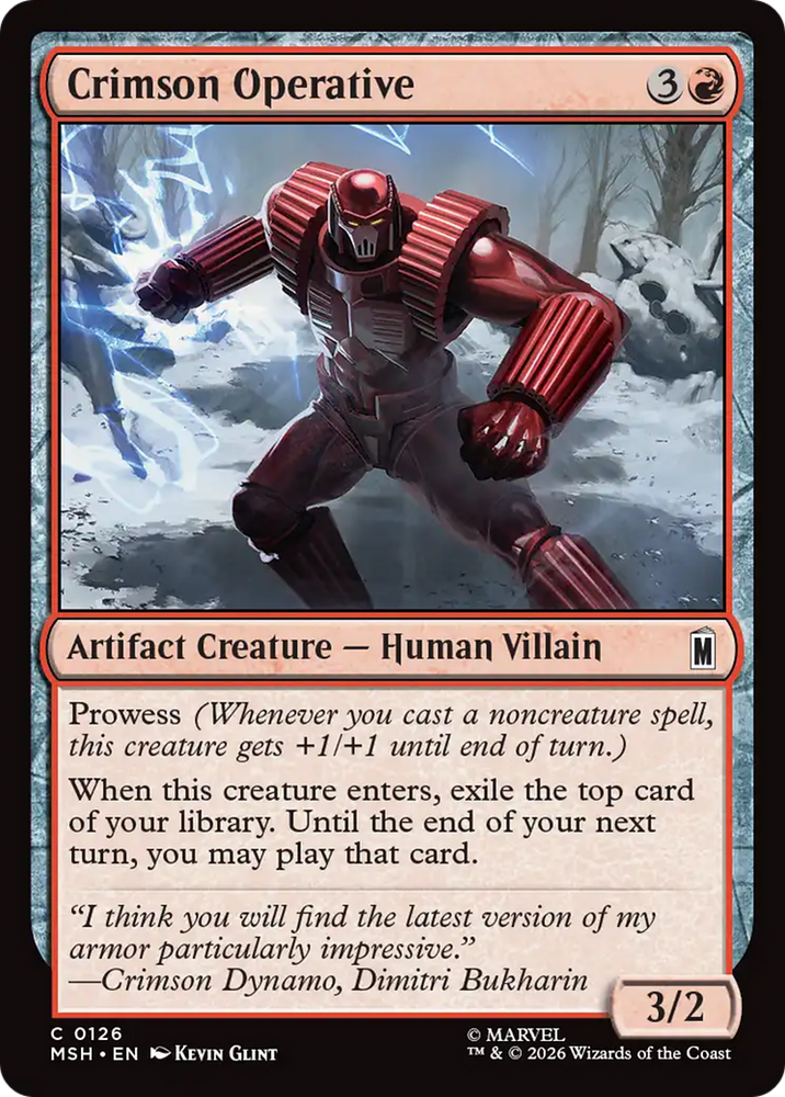 Crimson Operative [Marvel Super Heroes] Magic: The Gathering