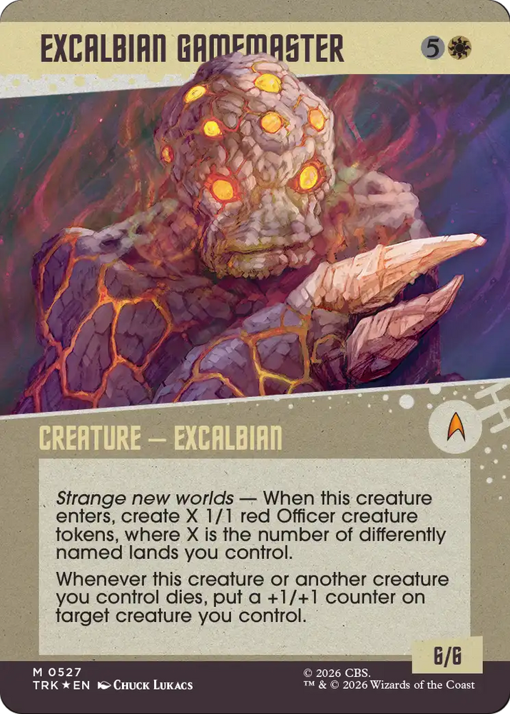 Excalbian Gamemaster (Showcase) (Surge Foil) [Star Trek] Magic: The Gathering