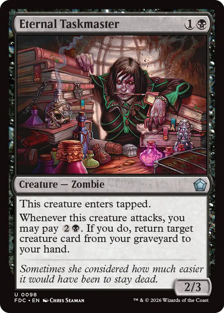 Eternal Taskmaster [Foundations Commander] Magic: The Gathering