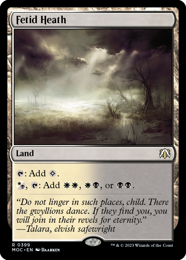 Fetid Heath [March of the Machine Commander] Magic: The Gathering