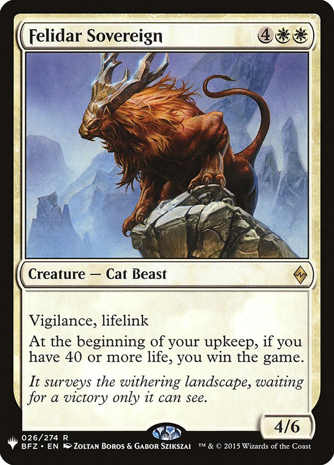 Felidar Sovereign [Mystery Booster] Magic: The Gathering
