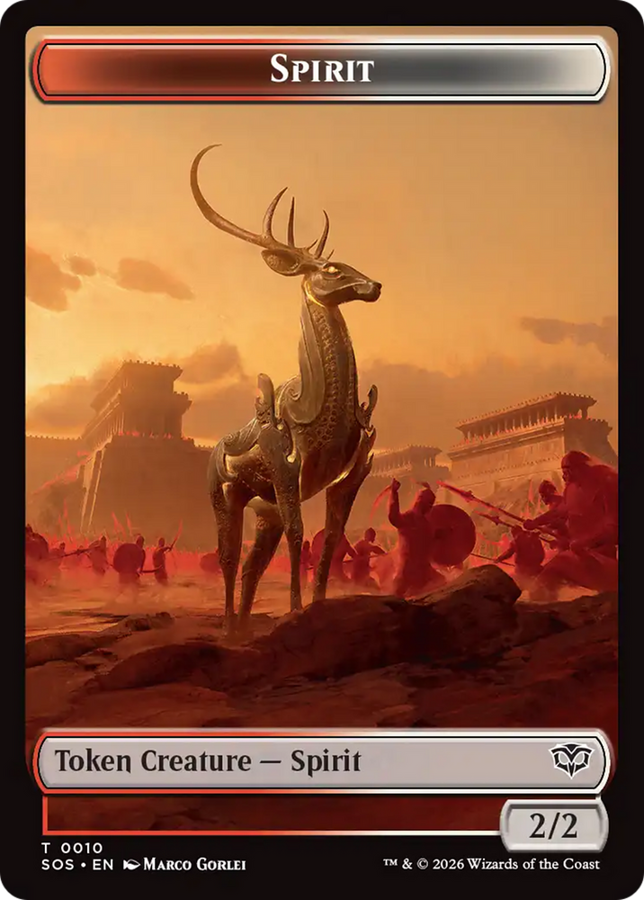Inkling (0006) // Spirit (0010) Double-Sided Token [Secrets of Strixhaven Tokens] Magic: The Gathering