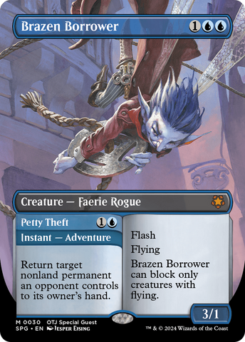 Brazen Borrower // Petty Theft (Borderless) [Outlaws of Thunder Junction Special Guests] Magic: The Gathering