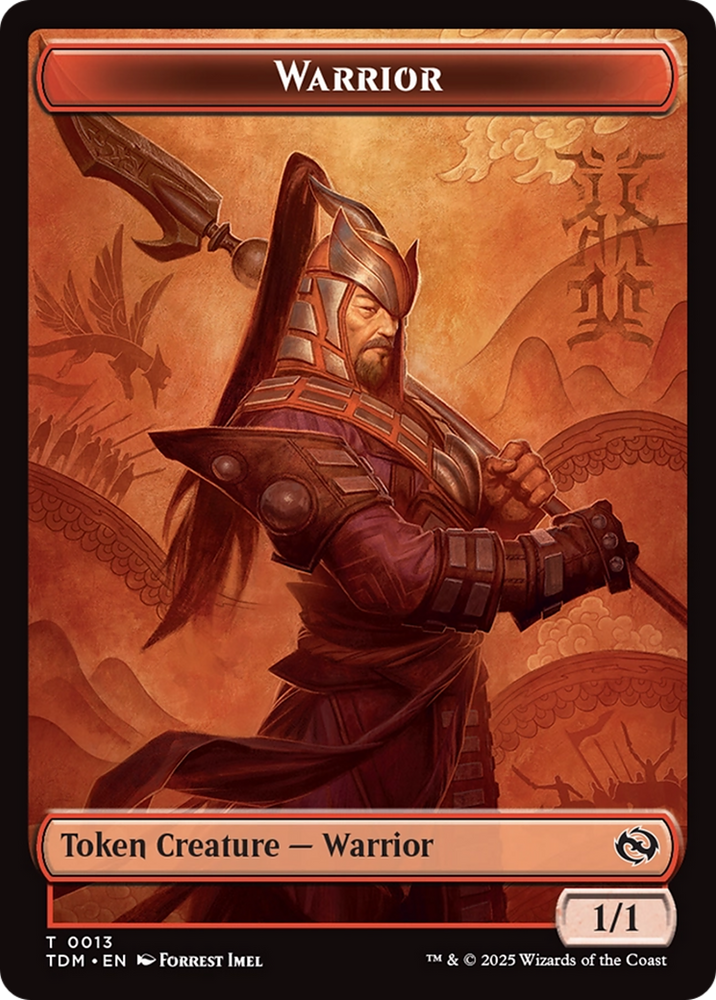 Servo // Warrior Double-Sided Token [Tarkir: Dragonstorm Commander Tokens] Magic: The Gathering