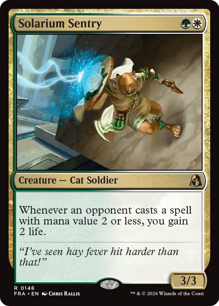 Solarium Sentry [Reality Fracture] Magic: The Gathering